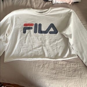 fila cropped long sleeve tee